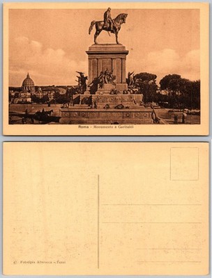 Rome Garibaldi Monument Postcard