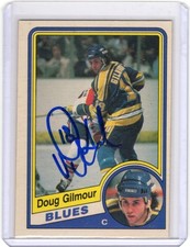 Doug Gilmour Signed Rookie Card Auto Toronto Maple Leafs HOF Autograph