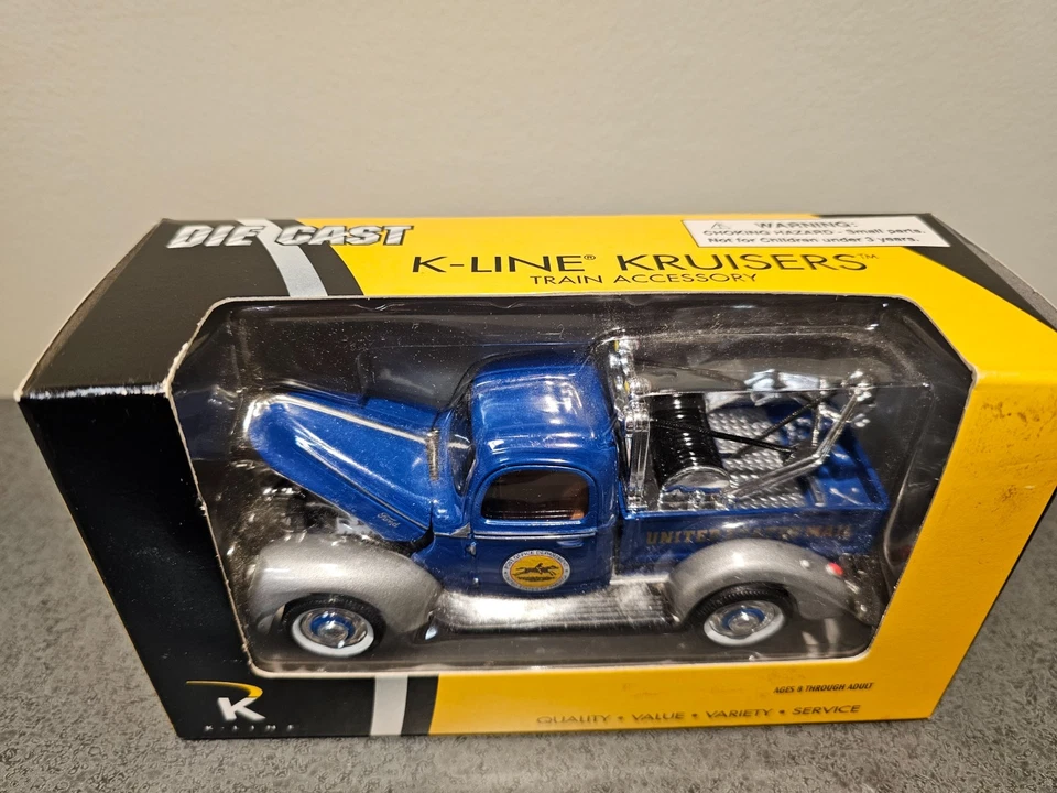 Camión de remolque Ford US Mail 1940 K-Line Kruisers azul/sil 1/43 diecast raro nuevo en caja Foto 2 de 4