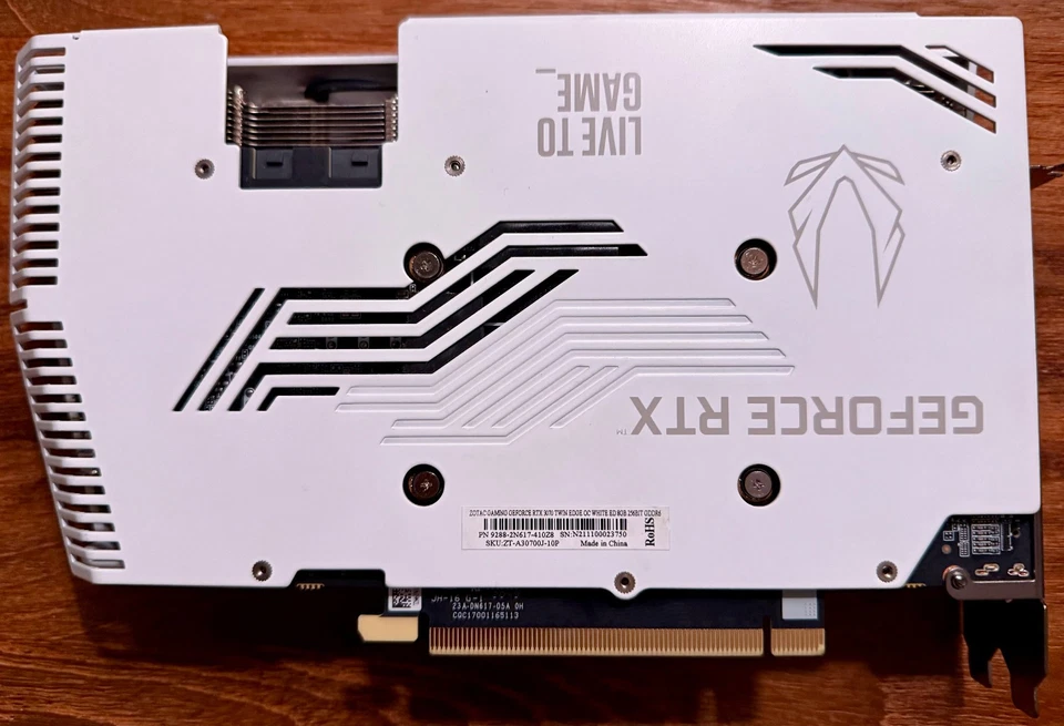 ZOTAC NVIDIA GeForce RTX 3070 Twin Edge OC White Edition 8GB Graphic Card GPU - Image 3 of 4