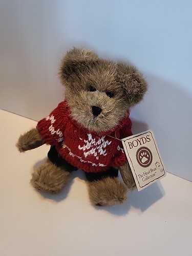 Maglione rosso Boyds Bears MATTHEW #91756-21 peluche 8โ ๐ป con fiocco di neve con etichetta - Foto 4 di 9