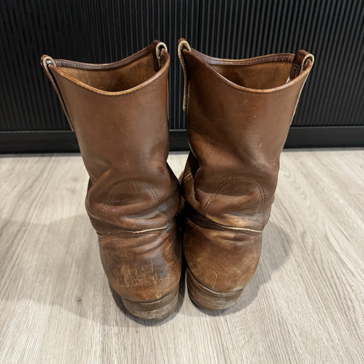 Vintage Red Wing Pecos Boots 1155 Mens Brown Leather Distressed 13