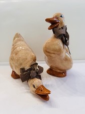 Vintage Set Of 2 Ceramic Ducks/Geese Farmhouse Cottage