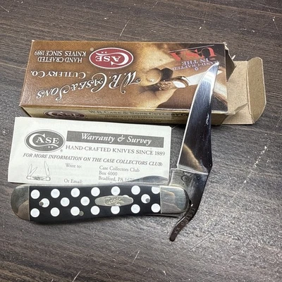 Case XX 21953L SS Russlock Synthetic Black / White Polkadots Pocket Knife - Image 1 of 4