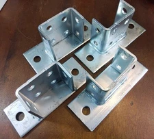 Qty. 4 Eaton B-Line Zinc Plated Strut / Channel Base Plate Side By Side B281FLZN