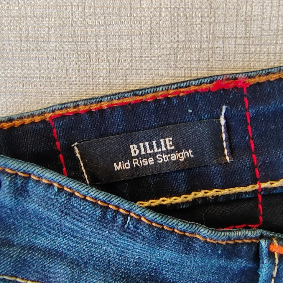 True Religion Billie Mid Rise Straight Women’s Jeans Size 26 Blue - Image 2 of 4