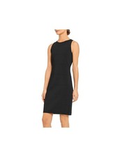 THEORY Womens Black Sleeveless Crew Neck Above The Knee Sheath Dress S