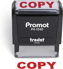 Copy Self Inking Rubber Stamp - Refillable Stampers for Office - Business, Accou