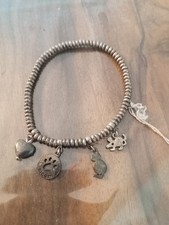 Braccialetto Elastico Nuovo Alluminio Riciclato Vestopazzo Tema Gatto Topo