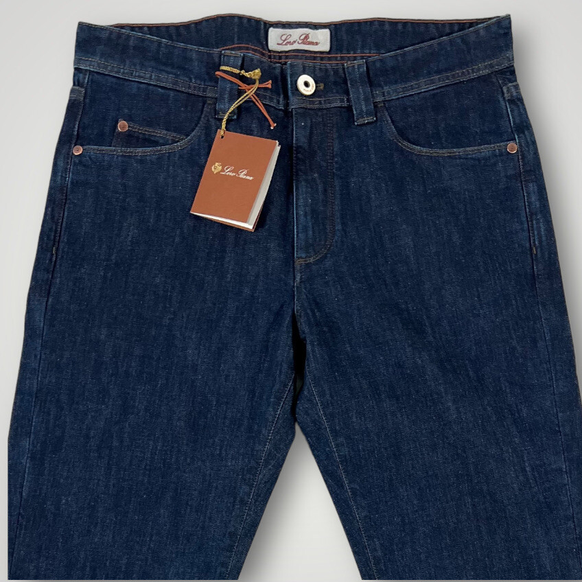 Loro Piana 5 Tasche WJ71 Slim Blue Jeans Size US 42, Made in