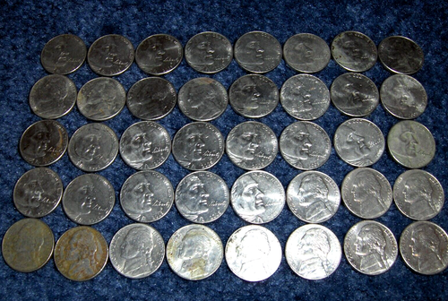 VARIETY ROLL OF 40 COMMEMORATIVE U.S. JEFFERSON NICKELS! NICE RARE 5c COINS - Picture 2 of 6