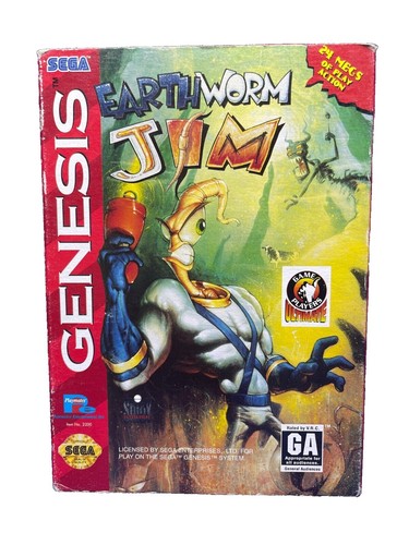 Sega Genesis EARTH WORM / EARTHWORM JIM 1 (THE ORIGINAL!) NEW