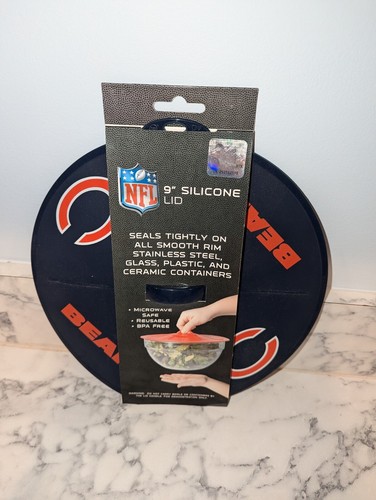 Chicago Bears NFL 9" Silicone Lid Bakeware Cookware Microwave Safe - Bild 1 von 6