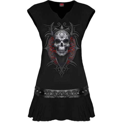 HIGH PRIESTESS - Stud Waist Mini Dress Black - Picture 3 of 4