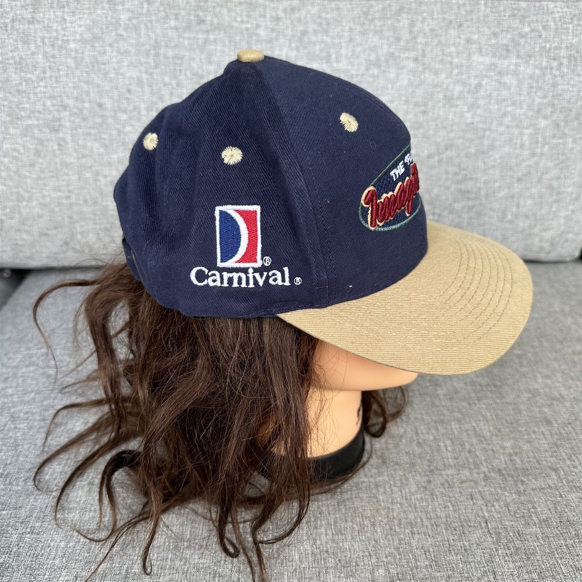 Carnival Cruise Imagination Cap Hat Fun Ship HeadGear Blue Tan Embroidered View 3