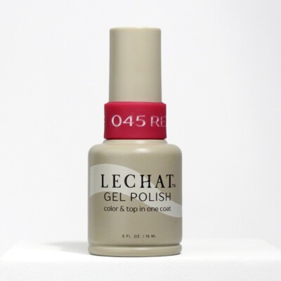 LeChat Color & Top in One Coat Gel Polish LG045 Red October 0.5 oz