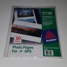 NEW Avery 75150 Photo Pages For APS 10 pack 4x6 4x7 4x11 Archival SEALED VTG NOS