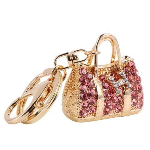 1pc Key Holder Key Ring Metal Pendant Creative Handbag Shape Keychain
