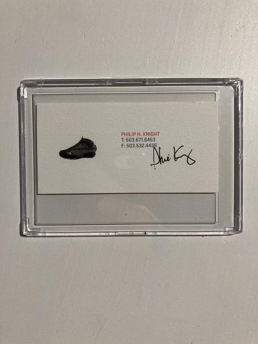 PHIL KNIGHT NIKE CEO SIGNED BUSINESS CARD AUTOGRAPH AIR JORDAN