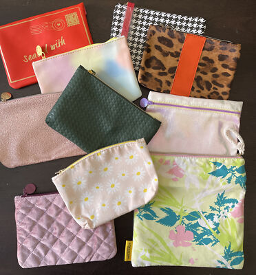 Ipsy L occitane makeup Small cosmetic TRAVEL bags EMPTY NEW Lot of 10