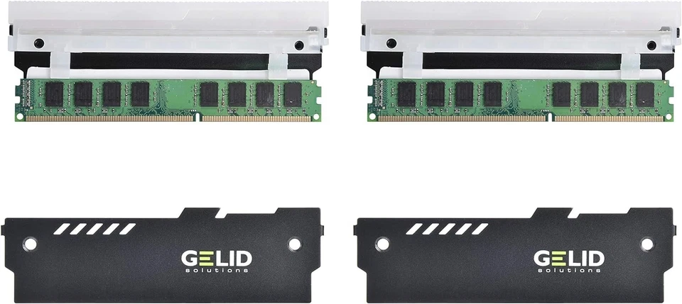 Gelid Lumen RGB RAM Black Memory Coolers for 2 x Ram via 3 Pin Header 2 Pack - Image 2 of 4