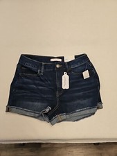 Junior's SO High Rise Curvy Shortie Shorts Denim Size 9 NEW MSRP 34.00
