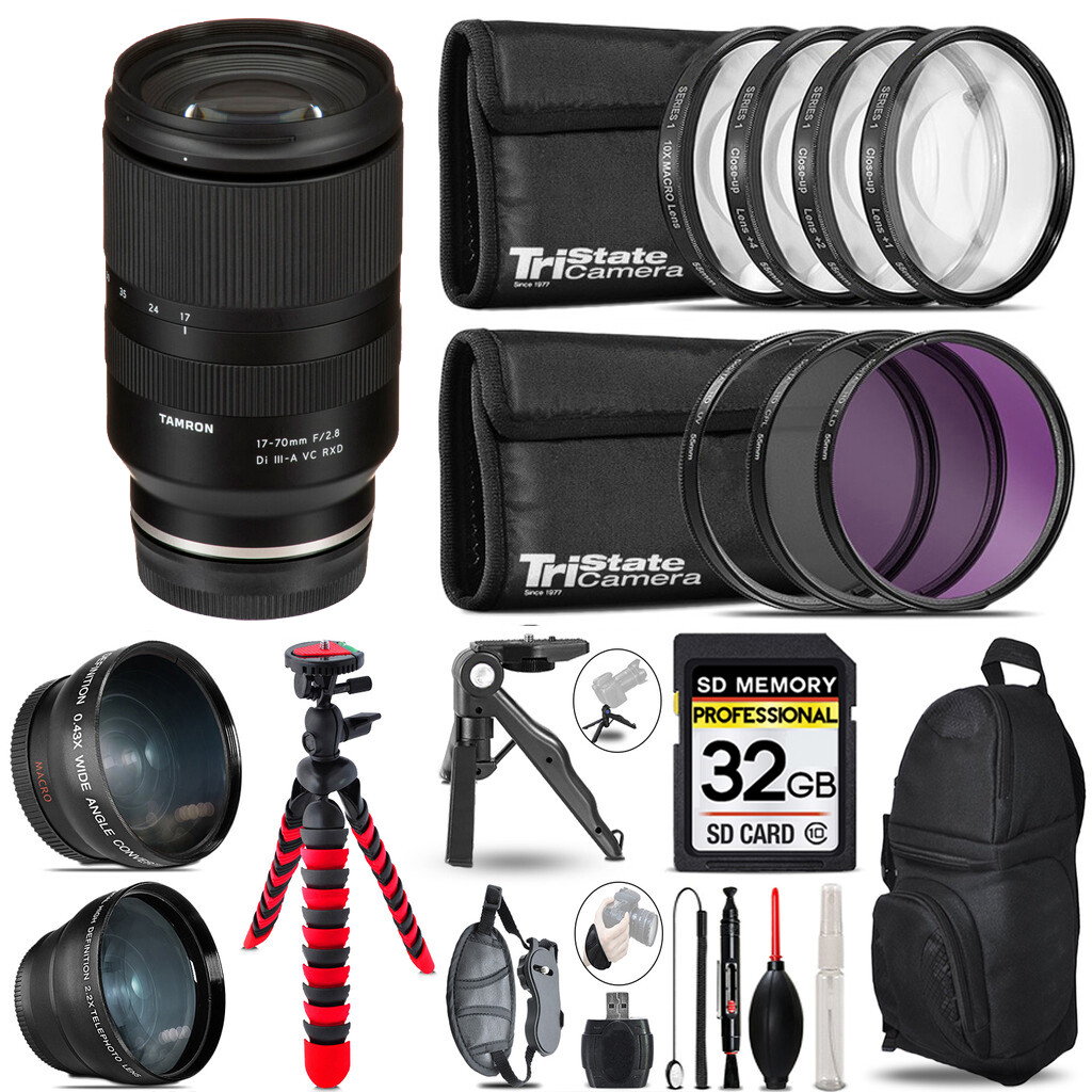 Tamron 17-70mm f/2.8 III RXD Lens for FUJIFILM - 3 Lenses+Tripod+