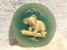 Marle Stone Green Marble Koala Bear Plate 5/8" T x 4" x 4" Australia
