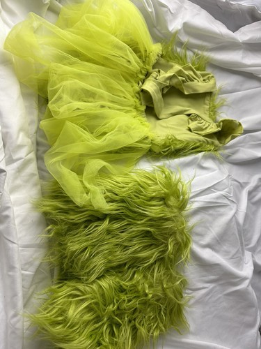 Costume GRINCH Halloween Natale Bambina Bambina Grinch Pagliaccetto Scaldamuscoli 18m-2T - Foto 2 di 5
