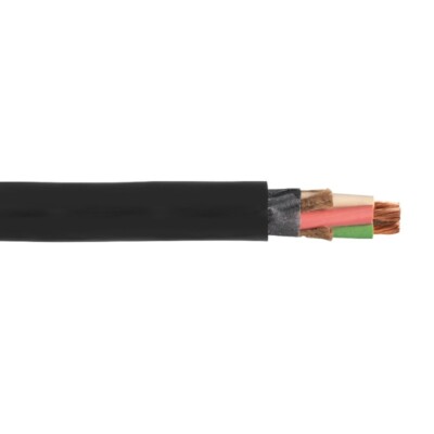 125' 350 MCM 3 Conductor Type W Portable Power Cable Black 2000V