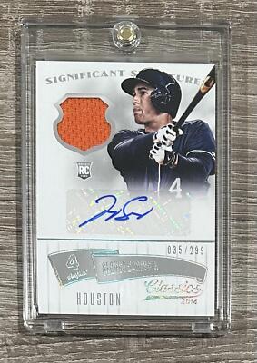 2014 Panini Classics #80 George Springer Jersey Silver AUTO #/299