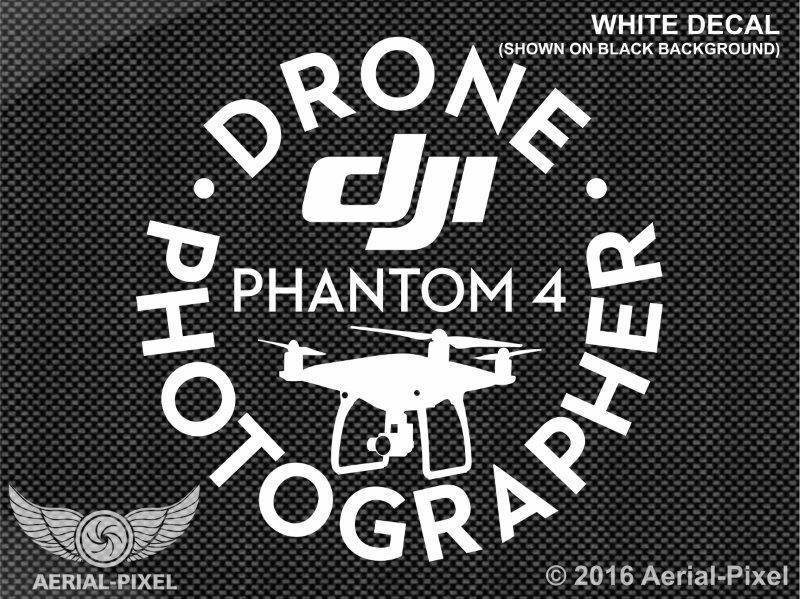 DJI Phantom Drone Photographer Window Decal Sticker Black, White