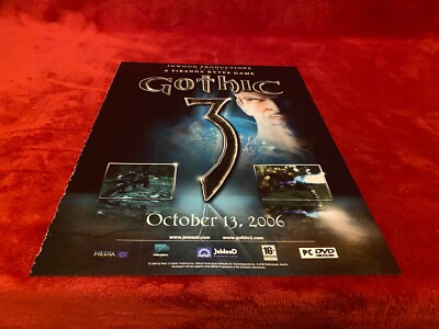 PADA21 GAME ADVERT 11X9 GOTHIC 3 PC CD ROM A PIRANHA BYTES GAME