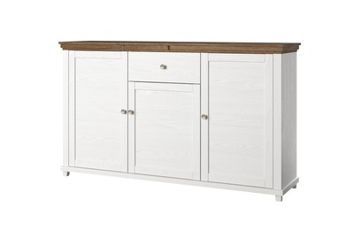 Kommode EVORA 47 Sideboard 163x93x42cm 3 Türen 1 Schublade Abisko Ash/Lefkas