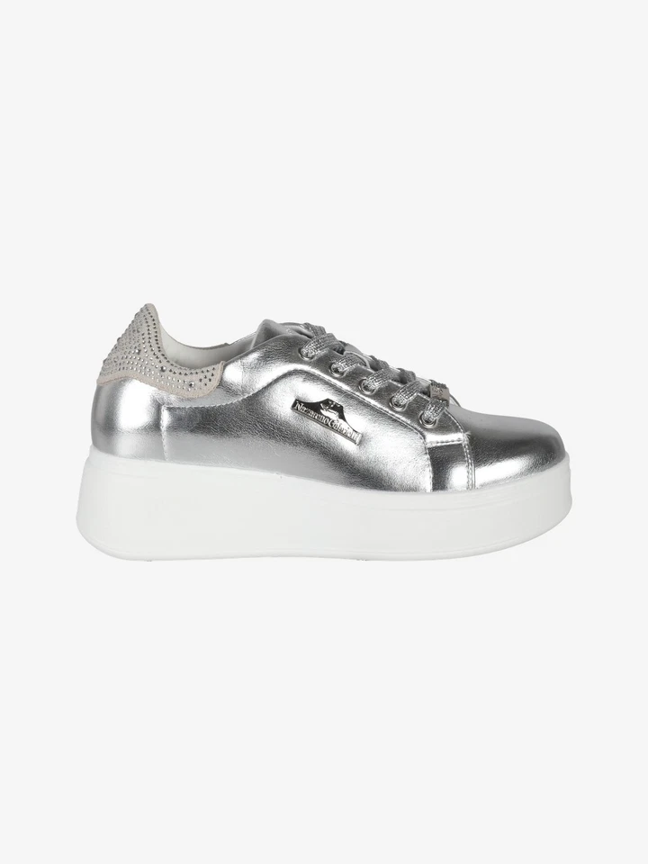 Nazareno Gabrielli Sneakers donna effetto metalizzato con zeppa - Immagine 4 di 4
