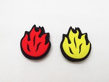 NEW TWO 2X : WILSON "RED YELLOW FLAMES" TENNIS RACQUET VIBRATION DAMPENERS