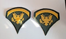 2 Specialist E5 US Army Rank Insignia Patches - Vintage Korean War