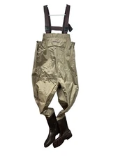 Herters US Size 10 Fishing Chest Waders Boot-Foot Khaki Brown