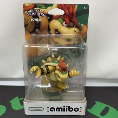 Bowser amiibo Super Smash Bros Series Nintendo Wii U Super Mario 1st Print Rare
