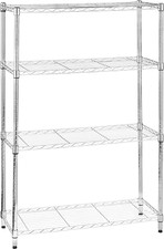 4-Shelf Adjustable Heavy Duty Steel Wire Rack Storage Shelving Organizer for Ki