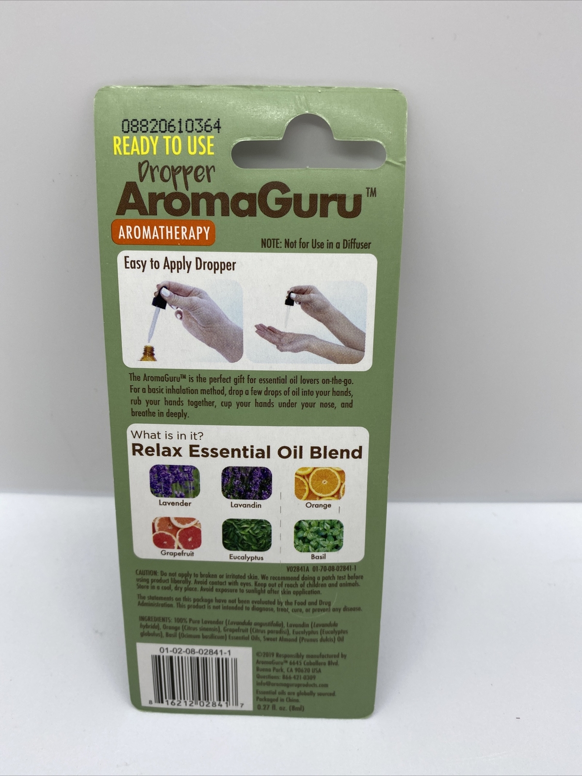 Aroma Guru "Relax" dropper 0.27 oz aromatherapy 100 pure & natural eBay