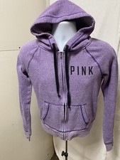 Women s Victoria s Secret PINK Full Zip Purple Hoodie sz XS-GUC