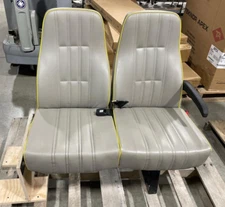 Freedman Seating Company Used Double Bus Seat Medium Flint Left Side Armrest