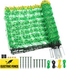 Electric Livestock Net Fence 164Ft x 35.5In, 14 Post Double Spike, Green Mesh.
