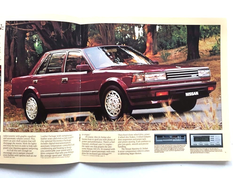 1985 Nissan Maxima and Wagon 16-page Original Car Sales