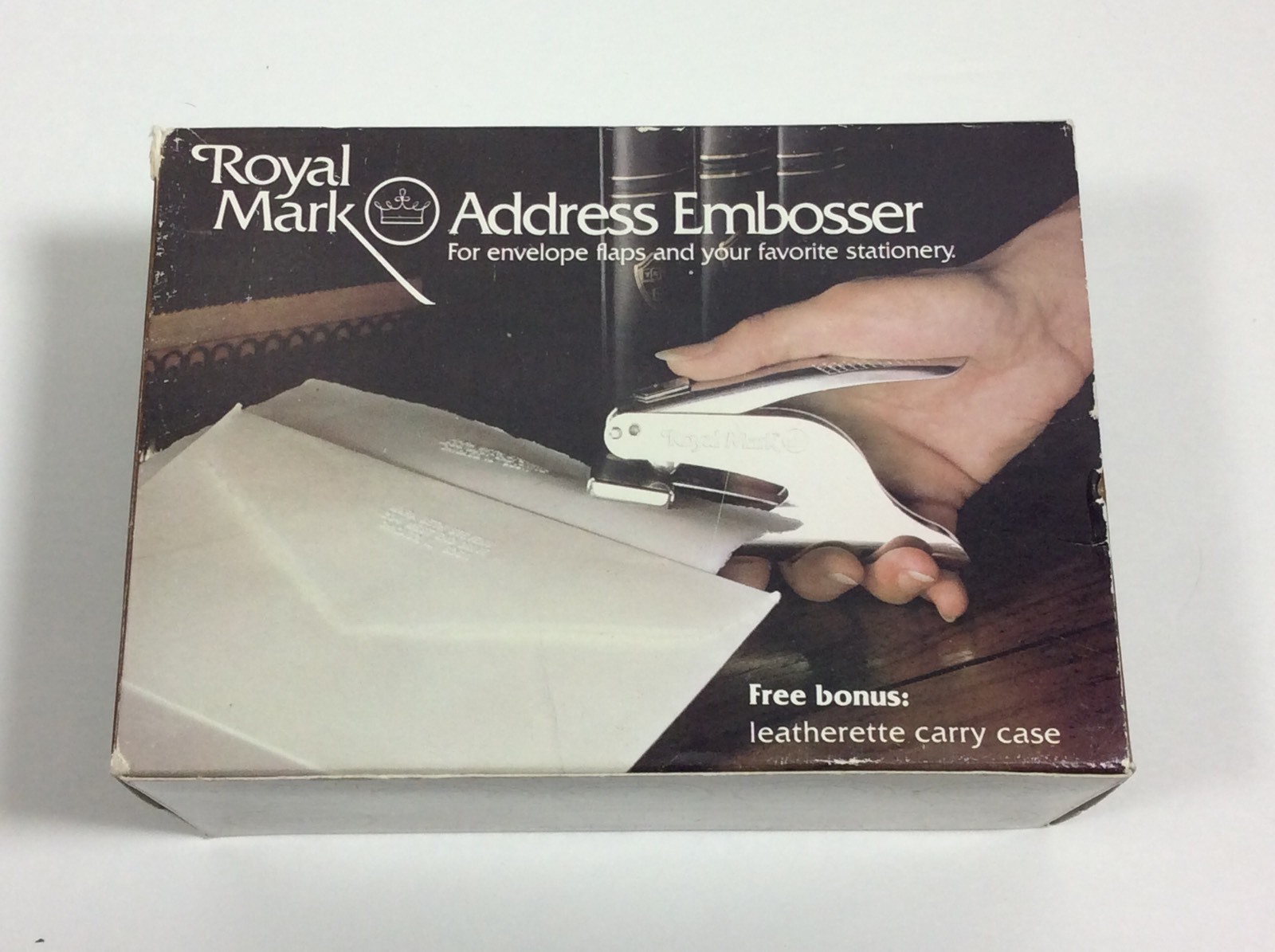 Vintage Royal Mark Personal Address Embosser RM100 With Leatherette