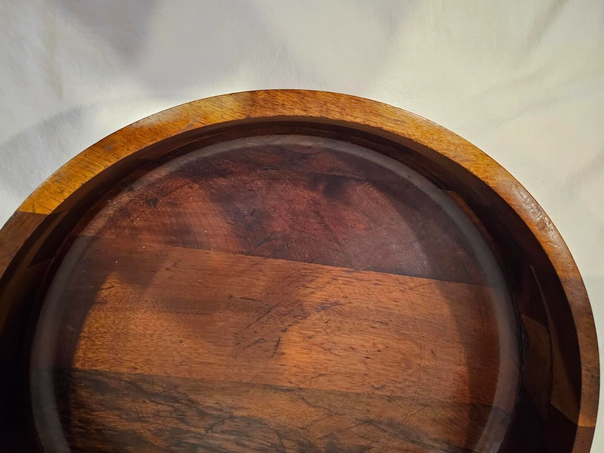 Jean Gillon Tropic Art Made in Brazil Jacaranda Wood Large Bowl 15