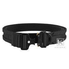 KRYDEX Tactical Belt 1.75inch Heavy Duty Rigger MOLLE D-ring Quick Release Black