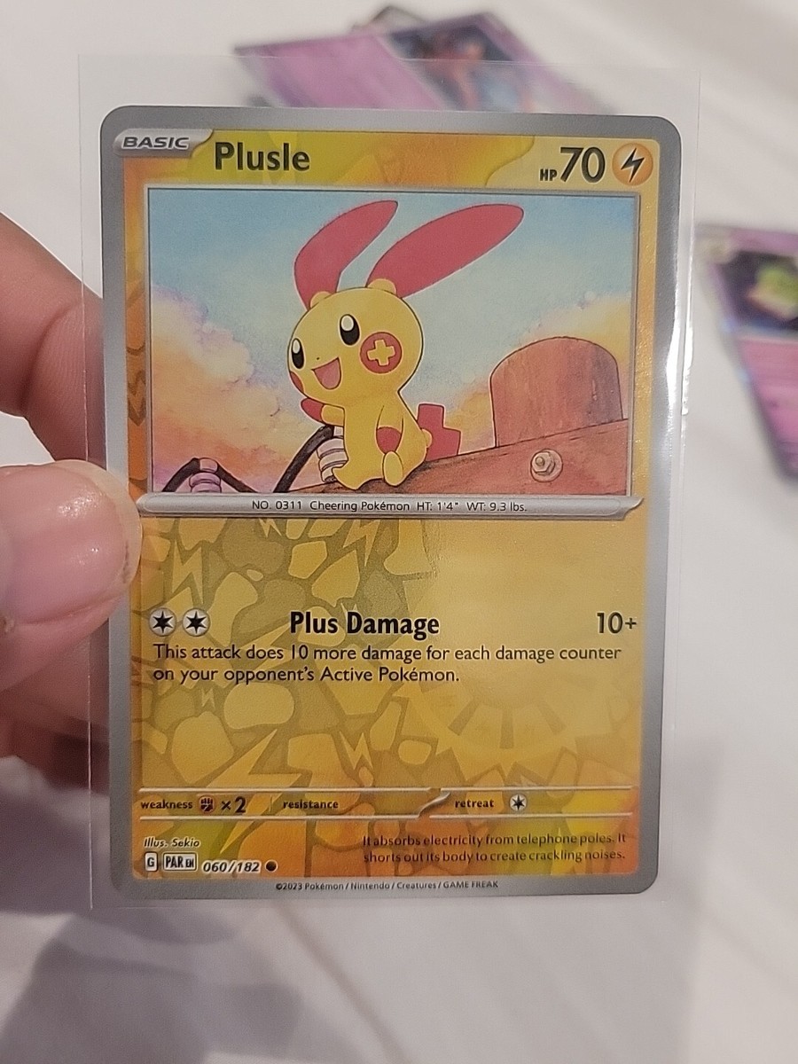 Plusle 060/182 | Paradox Rift | Common Reverse Holo | NM Pokémon Card