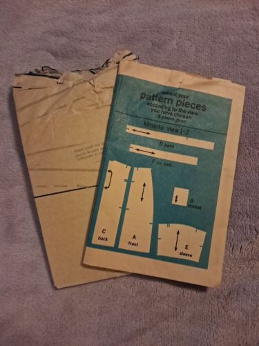 Vintage Simplicity 8256 Kimono Bath Robe Hopi Coat Pattern Size 38-40 Med 1960s - Picture 3 of 3